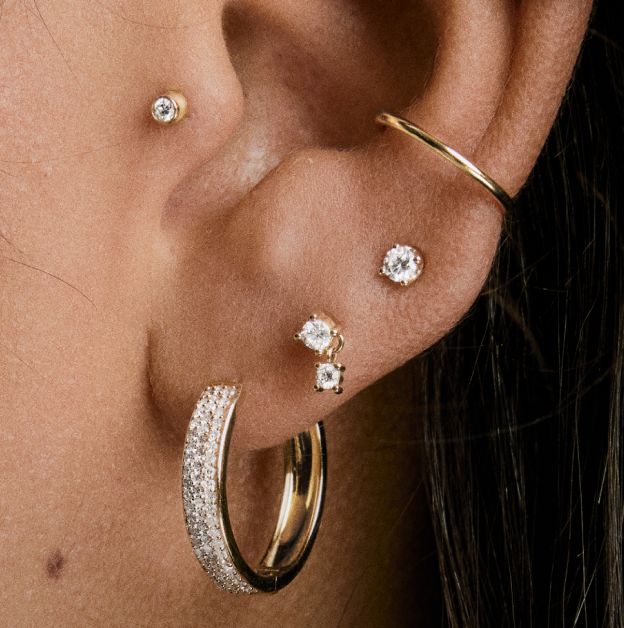 MEJURI シングルフープ　14K Mejuri + Single Colored Mini Hoop